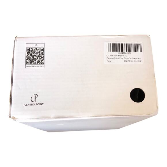 Centro Point Women’s Brown Faux Leather Slip On Comfort Slide Sandals 9.5 NIB - Picture 9 of 9